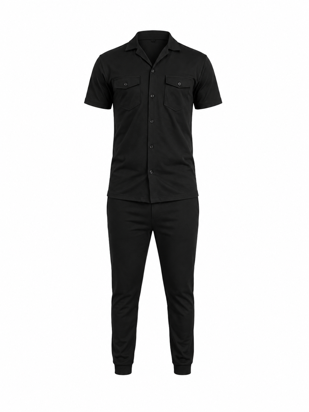 Men's Black Safari Tracksuit – Luxury Comfort Fit