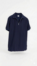 Zip-Polo Navy blue