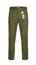 Men's Luxury Olive Green Formal Pant | High-Quality China Fabric Gurkha Trouser