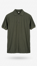Zip Polo – Olive Green
