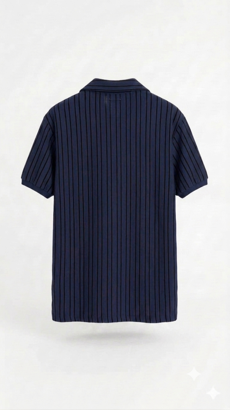 Zip-Polo Navy blue