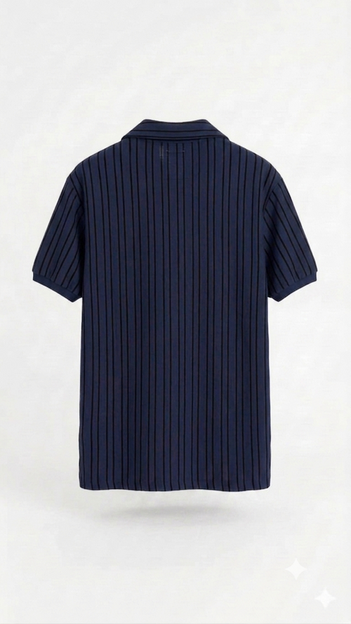 Zip-Polo Navy blue
