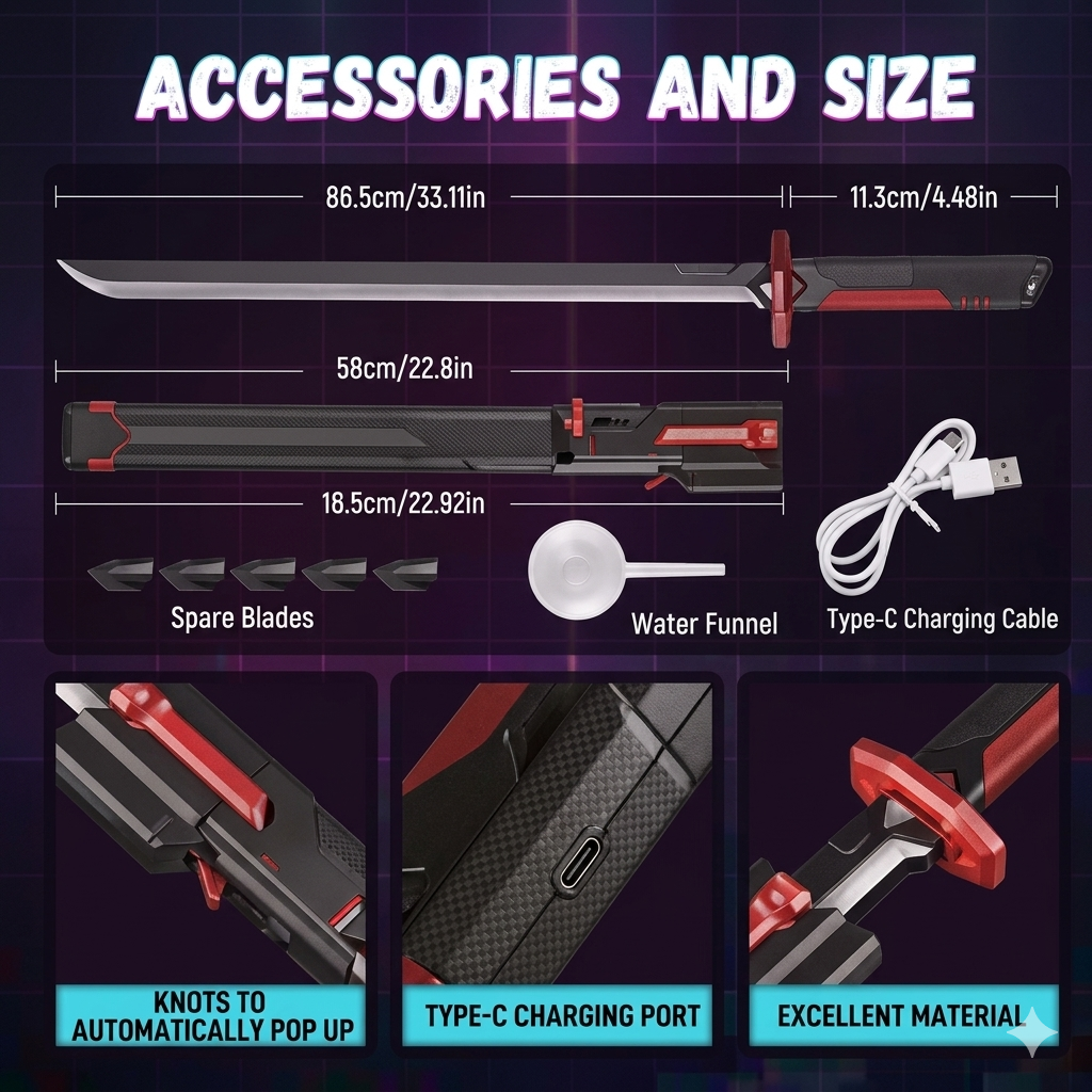 Electric Vapor Katana Sword